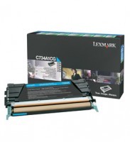 Original Lexmark 0C734A1CG Cyan Toner Cartridge